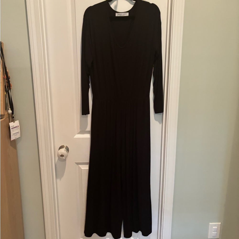 Elegant Black Long Sleeve Jumpsuit